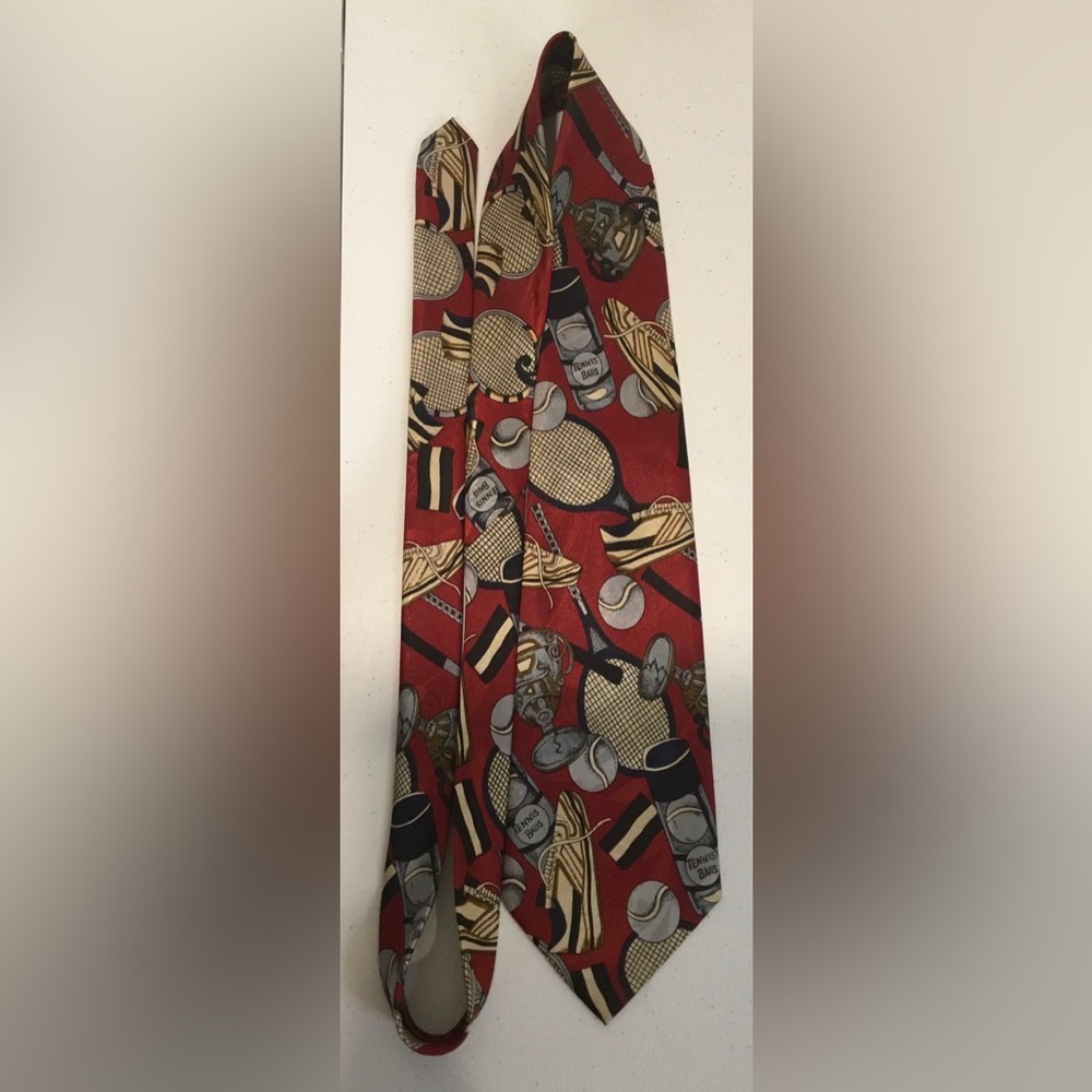 Vintage Duomo Milano Tennis Tie Handmade Tennis Sport - Picture 1 of 7